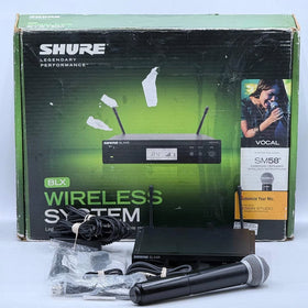 Shure BLX4R Single handled Rack Mount Receiver - for use with BLX Wireless Systems, Transmitter